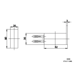 Alternative view of Móc áo Cotto CT0271(HM) 1 móc