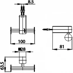 Alternative view of Móc áo Cotto CT880(HM) 2 móc
