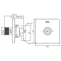 Alternative view of Nút điều chỉnh đầu sen American Standard FFAS0926 EasySET