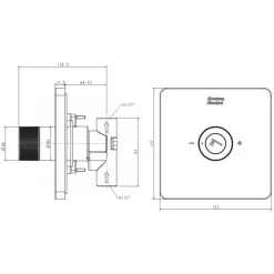 Alternative view of Nút điều chỉnh tay sen American Standard FFAS0925WS EasySET màu vàng hồng