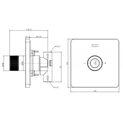 Alternative view of Nút điều chỉnh thân vòi sen American Standard FFAS0927WS EasySET vàng hồng