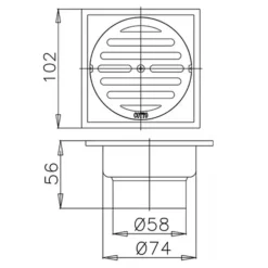 Alternative view of Thoát sàn Cotto CT647Z1(HM) (Ø58)