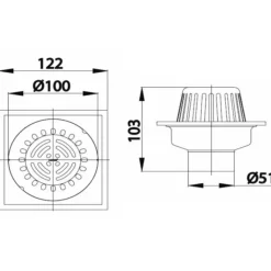 Alternative view of Thoát sàn Cotto CT657Z3P(HM) sân thượng