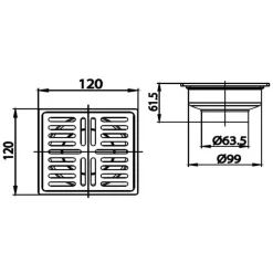 Alternative view of Thoát sàn Cotto CT697Z3PW(HM) (Ø63.5)