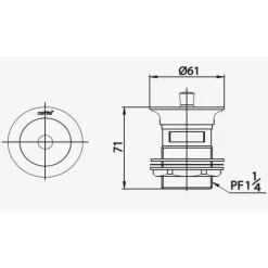 Alternative view of Họng xả Cotto CT6062(HM) nút đậy