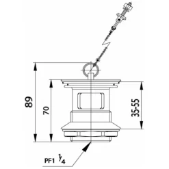 Alternative view of Họng xả Cotto CT670V(HM) chậu