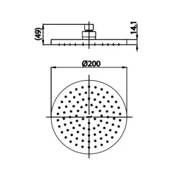 Alternative view of Bát sen Cotto Z94V gắn trần 200mm
