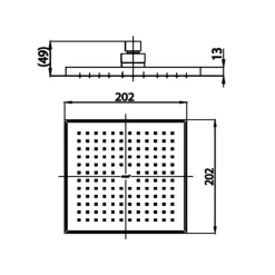 Alternative view of Bát sen Cotto Z95V gắn trần vuông 202mm