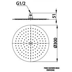 Alternative view of Bát sen Cotto Z99SV gắn trần tròn 300mm