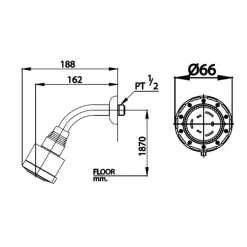 Alternative view of Bát sen gắn tường Cotto S38(HM)