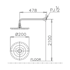 Alternative view of Bát sen gắn tường Cotto Z04