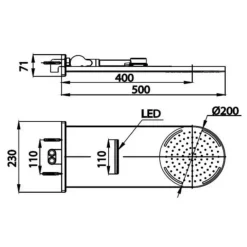 Alternative view of Bát sen gắn tường Cotto Z23 đèn Led 2 chức năng