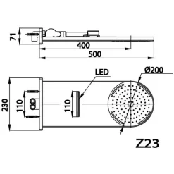Alternative view of Bát sen gắn tường Cotto Z23#GR đèn Led màu vàng
