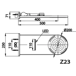 Alternative view of Bát sen gắn tường Cotto Z23#WH đèn Led 2 chức năng màu trắng
