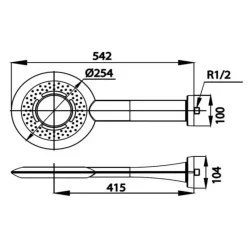 Alternative view of Bát sen gắn tường Cotto Z24#BL đèn Led màu đen