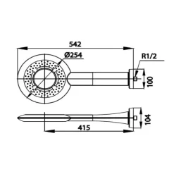 Alternative view of Bát sen gắn tường Cotto Z24#CR đèn Led