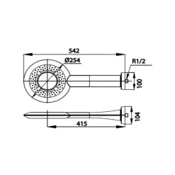 Alternative view of Bát sen gắn tường Cotto Z24#WH đèn Led màu trắng