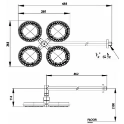 Alternative view of Bát sen gắn tường Cotto Z74