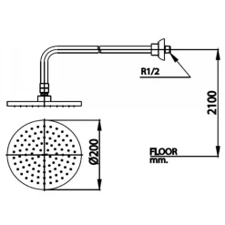Alternative view of Bát sen gắn tường Cotto Z94