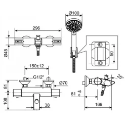 Alternative view of Vòi sen tắm American Standard WF-4946 (WF4946) Active cảm biến nhiệt