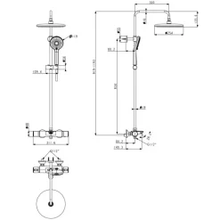 Alternative view of Bộ vòi sen cây American Standard WF-1M13 (WF1M13) Loven cảm biến nhiệt
