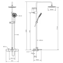 Alternative view of Bộ vòi sen cây American Standard WF-4952 (WF4952) EasySET cảm biến nhiệt