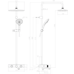 Alternative view of Bộ vòi sen cây American Standard WF-4956HG (WF4956HG) màu xám đen