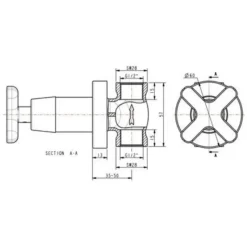 Alternative view of Sen tắm âm tường American Standard WF-T705 (WFT705) lạnh Winston