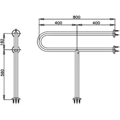 Alternative view of Thanh tay vịn Cotto CT795 Inox 304 740x800mm