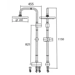 Alternative view of Thân sen tắm đứng American Standard WF-9071 (WF9071) tắm đứng