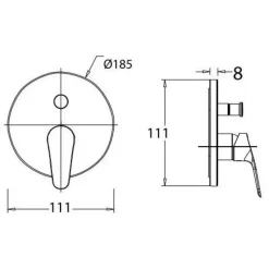 Alternative view of Van điều chỉnh American Standard WF-0321 (WF0321) âm tường Cygnet