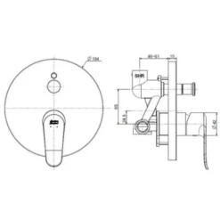 Alternative view of Van điều chỉnh American Standard WF-0721 (WF-0721) âm tường Neo Modern