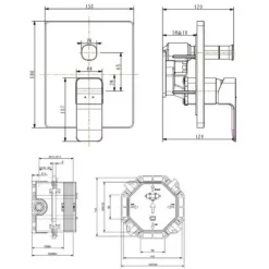 Alternative view of Van điều chỉnh American Standard WF-1321BHG (WF1321BHG) âm tường màu ghi