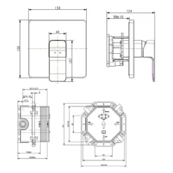 Alternative view of Van điều chỉnh American Standard WF-1322 (WF1322) âm tường Acacia