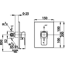 Alternative view of Van điều chỉnh âm tường lạnh Cotto CT1174A