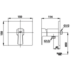 Alternative view of Van điều chỉnh âm tường lạnh Cotto CT1184A