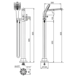 Alternative view of Vòi xả bồn tắm American Standard WF-6816