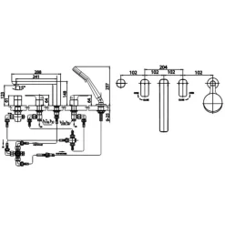 Alternative view of Vòi bồn tắm Cotto CT2125Z90 xây bệ