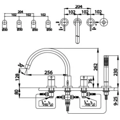 Alternative view of Vòi bồn tắm Cotto CT337AS45 xây bệ