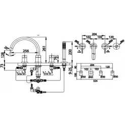 Alternative view of Vòi bồn tắm Cotto CT337YS45 xây bệ