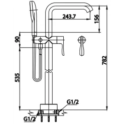 Alternative view of Vòi bồn tắm Cotto CT385AXZ003 đặt sàn