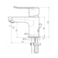 Alternative view of Vòi rửa lavabo American Standard WF-0701 (WF0701) Neo Modern nóng lạnh