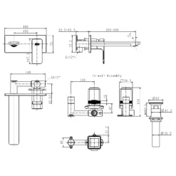 Alternative view of Vòi rửa lavabo American Standard WF-1304 (WF1304) Acacia E gắn tường