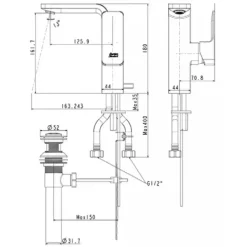 Alternative view of Vòi rửa lavabo American Standard WF-1305 (WF1305) Acasia nóng lạnh