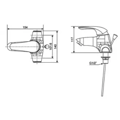 Alternative view of Vòi rửa lavabo American Standard WF-1502 (WF1502) nóng lạnh