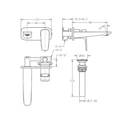 Alternative view of Vòi rửa lavabo American Standard WF-1704WS Signature màu vàng hồng