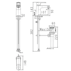 Alternative view of Vòi rửa lavabo American Standard WF-1M01 (WF1M01) Loven nóng lạnh