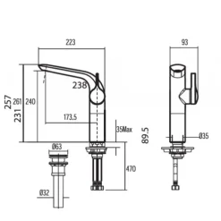 Alternative view of Vòi rửa lavabo American Standard WF-6802 (WF6802) IDS nóng lạnh