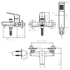 Alternative view of Vòi sen tắm American Standard WF-0411 (WF0411) Concept Square nóng lạnh