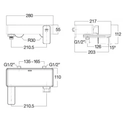 Alternative view of Vòi sen tắm American Standard WF-1311 (WF1311) Acacia E nóng lạnh